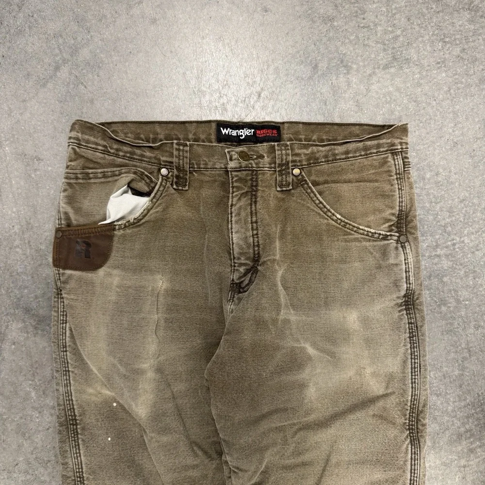 Wrangler Riggs Wear Thinsulate Insulated Jeans Men's Size 32x30 Thermal Brown